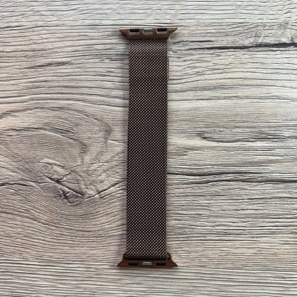 NEW BAND BROWN COFFEE Milanese Stainless For Apple Watch - Picture 2 of 5